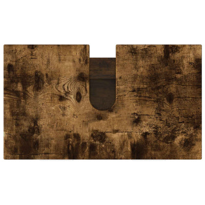vidaXL Bathroom Vanity Unit Smoked Oak 60 x 35 x 60 cm Engineered Wood