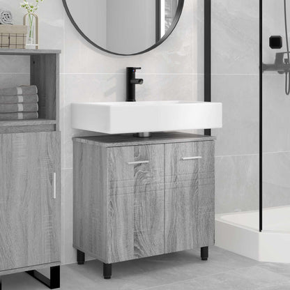vidaXL Bathroom Vanity Unit Grey Sonoma 60 x 35 x 60 cm