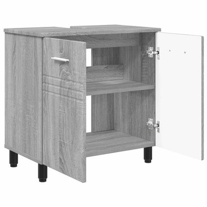 vidaXL Bathroom Vanity Unit Grey Sonoma 60 x 35 x 60 cm