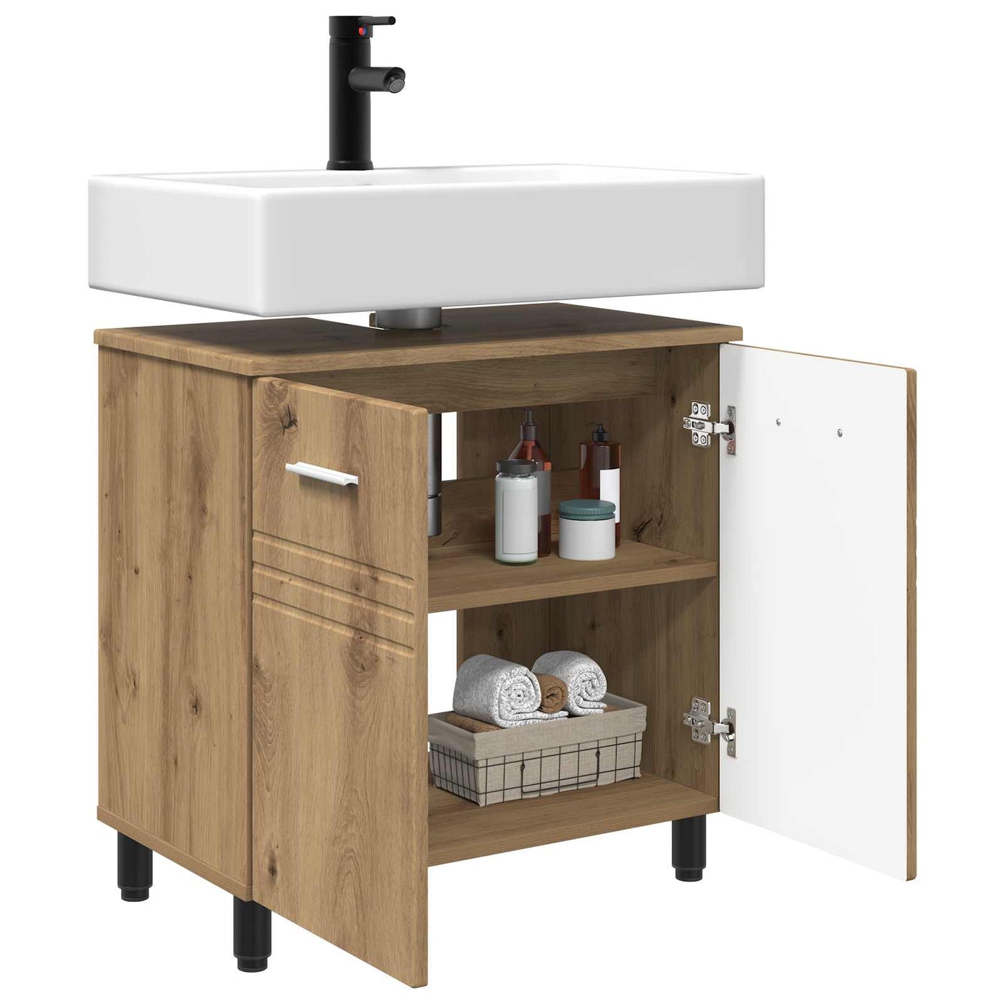 vidaXL Bathroom Vanity Unit Artisan Oak 60 x 35 x 60 cm