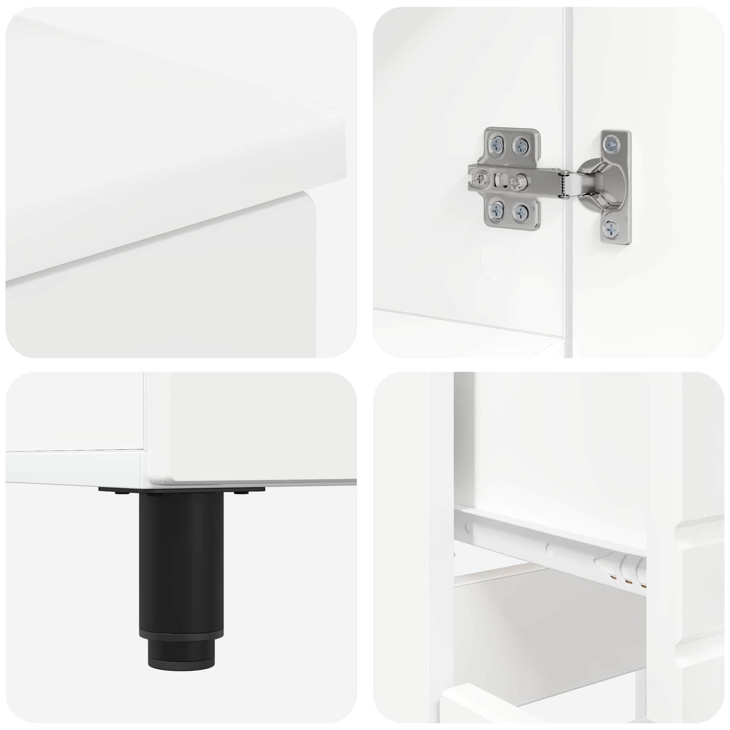vidaXL Bathroom Vanity Unit White 60 x 35 x 80 cm Engineered Wood