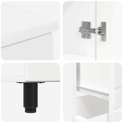 vidaXL Bathroom Vanity Unit White 60 x 35 x 80 cm Engineered Wood