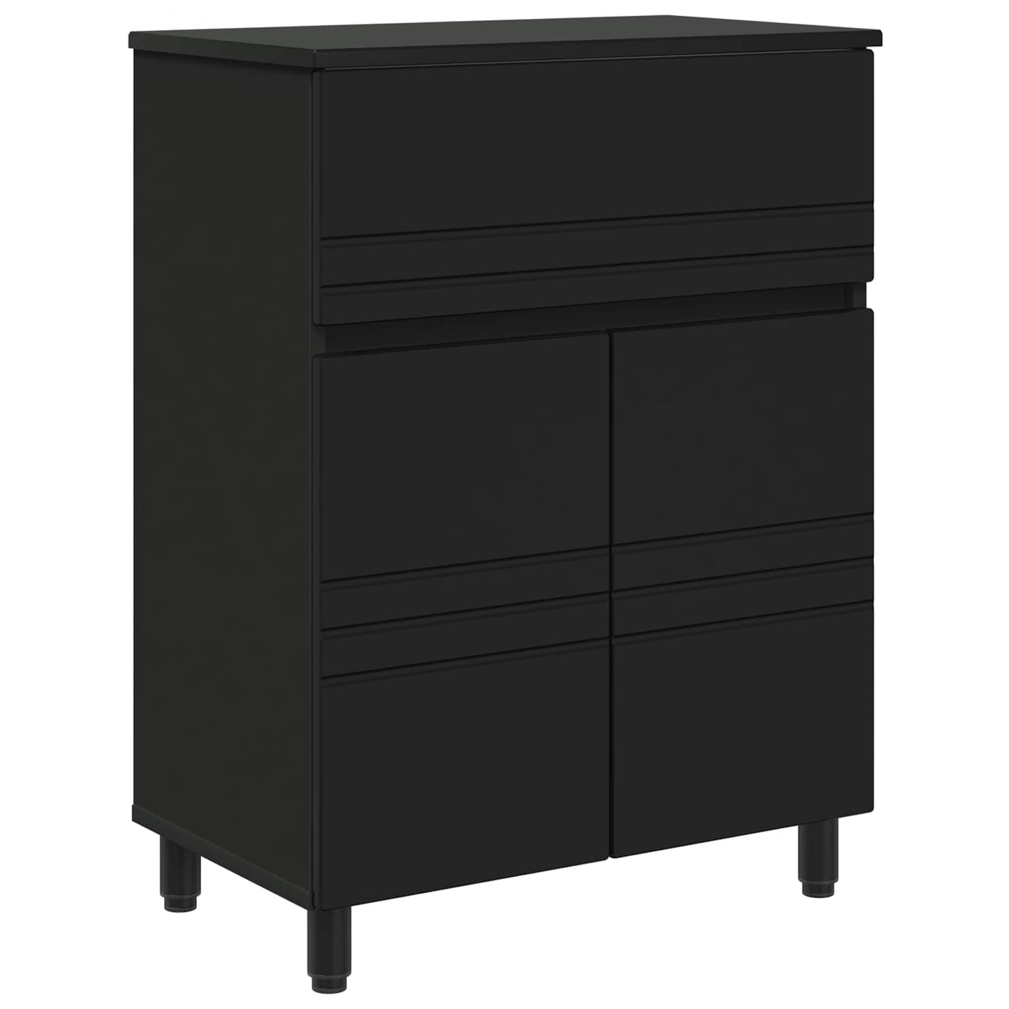 vidaXL Bathroom Vanity Unit Black 60 x 35 x 80 cm Engineered Wood