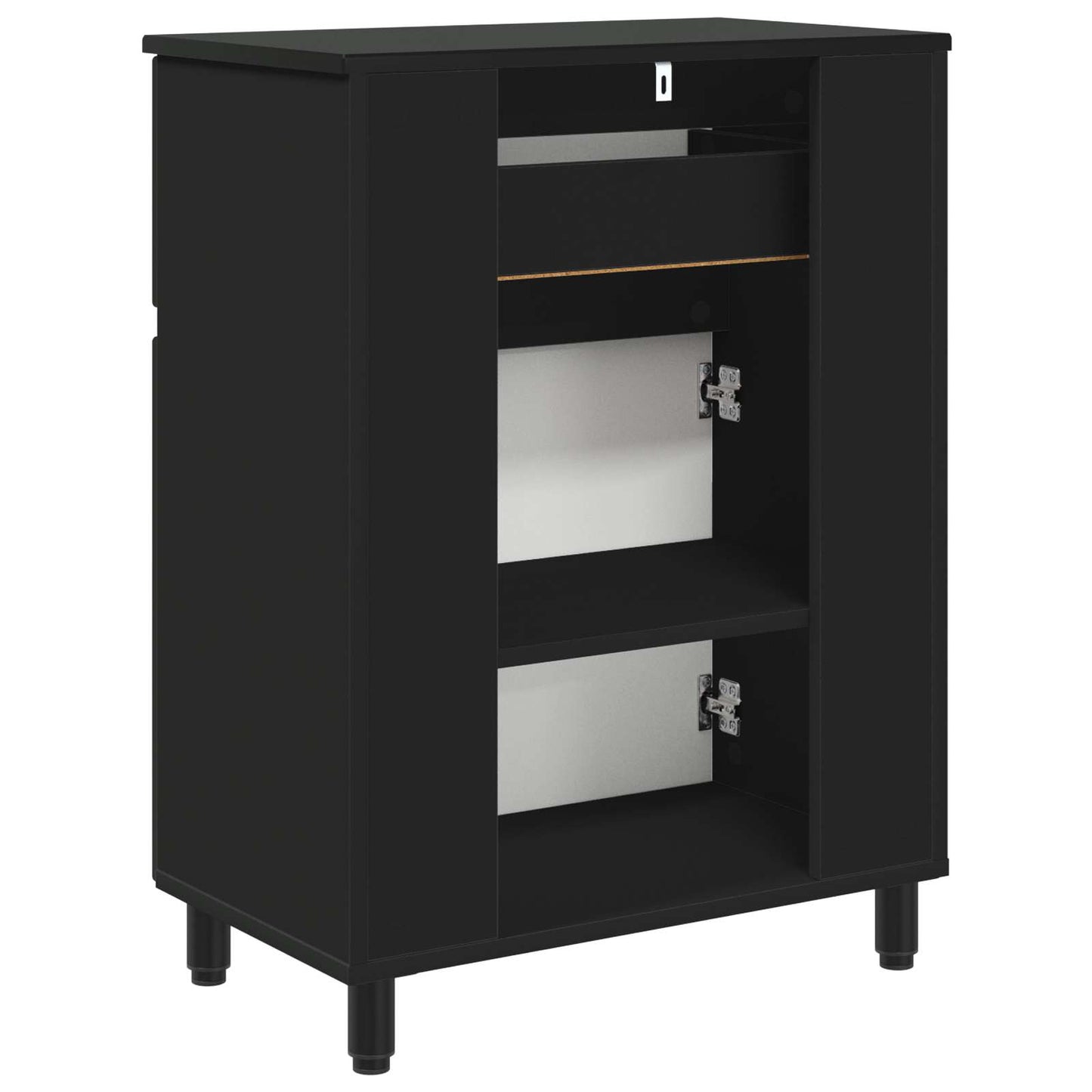 vidaXL Bathroom Vanity Unit Black 60 x 35 x 80 cm Engineered Wood