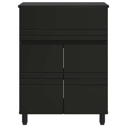 vidaXL Bathroom Vanity Unit Black 60 x 35 x 80 cm Engineered Wood