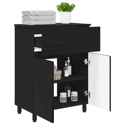 vidaXL Bathroom Vanity Unit Black 60 x 35 x 80 cm Engineered Wood