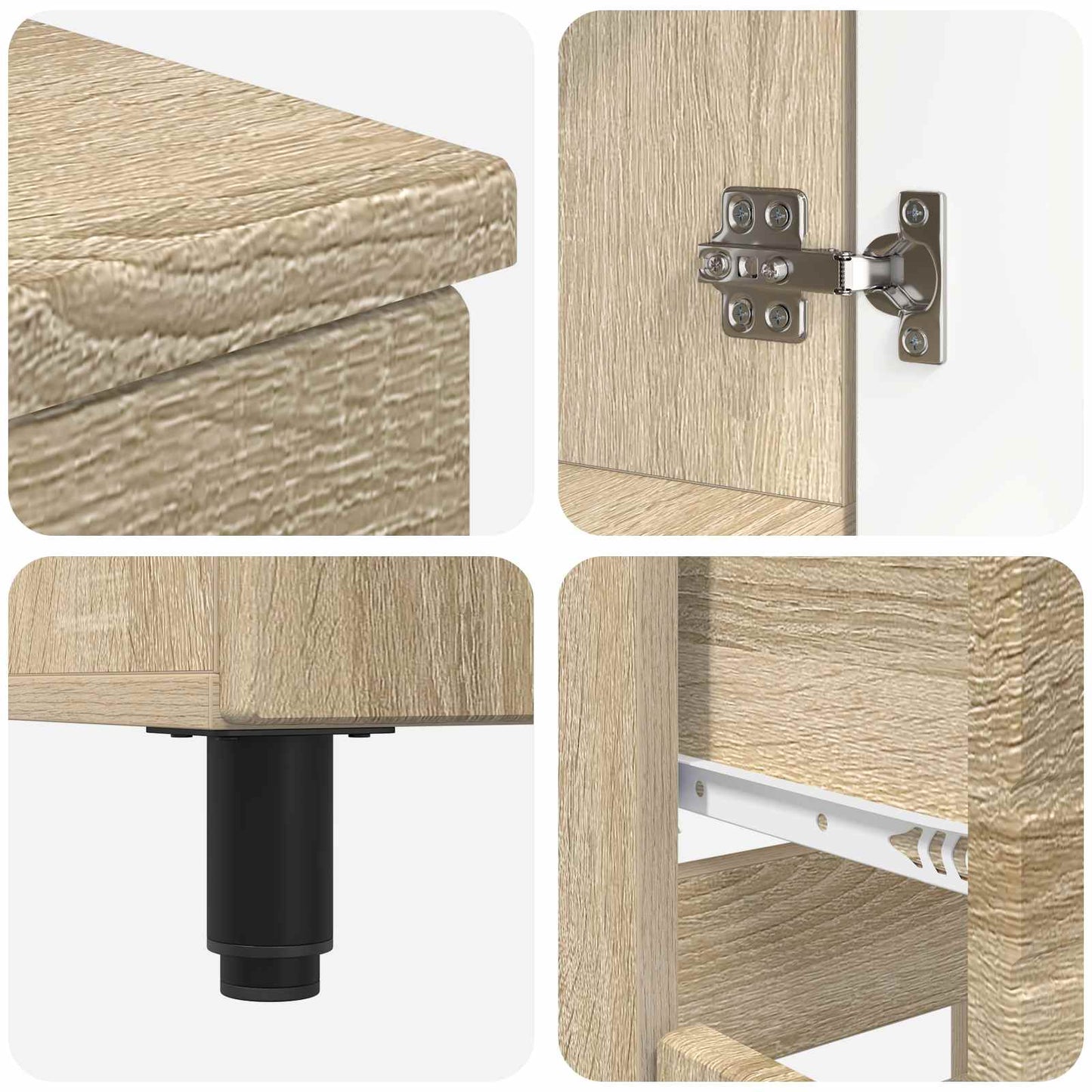 vidaXL Bathroom Vanity Unit Sonoma Oak 60 x 35 x 80 cm Engineered Wood