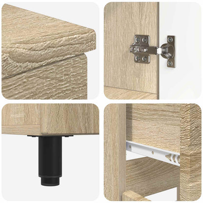 vidaXL Bathroom Vanity Unit Sonoma Oak 60 x 35 x 80 cm Engineered Wood