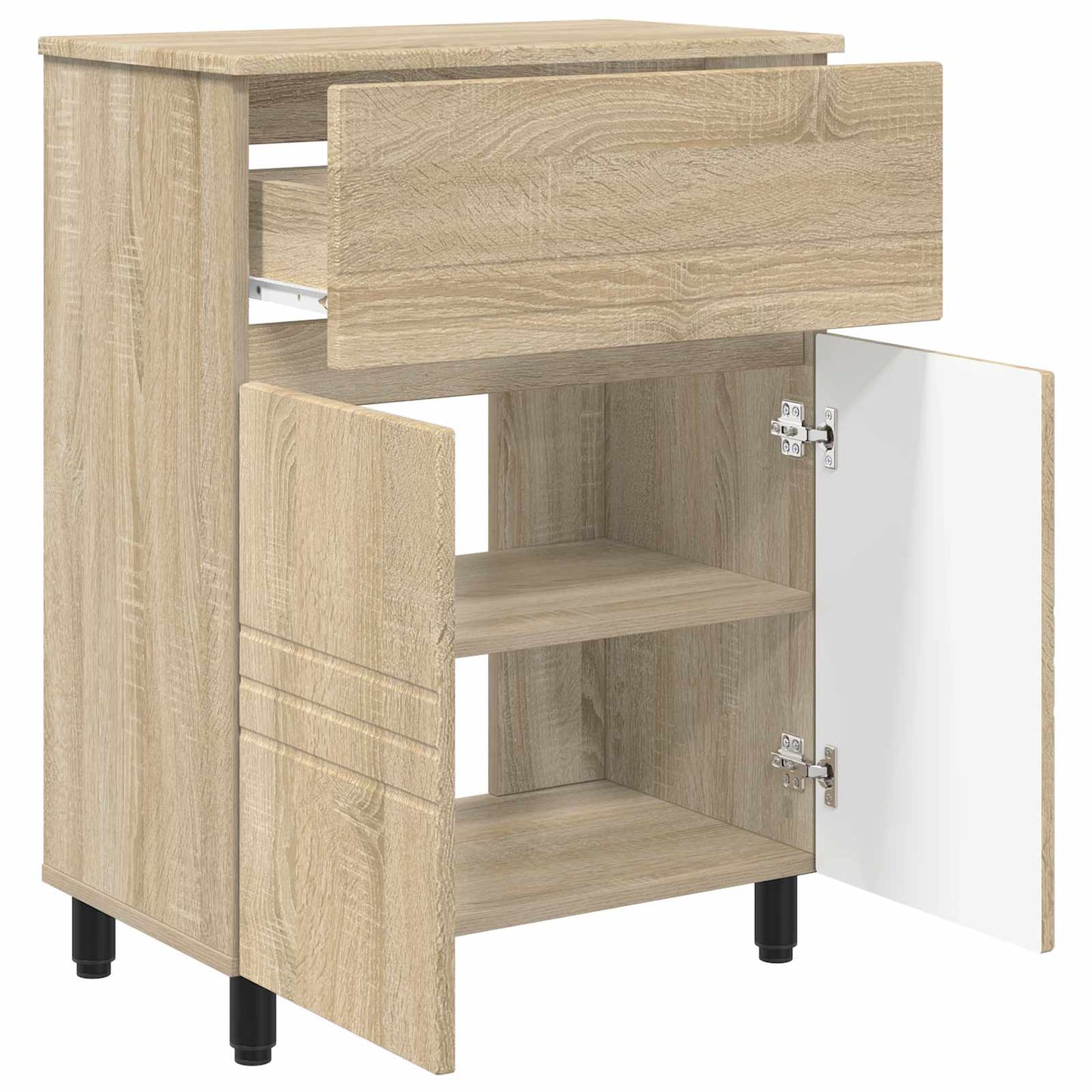 vidaXL Bathroom Vanity Unit Sonoma Oak 60 x 35 x 80 cm Engineered Wood