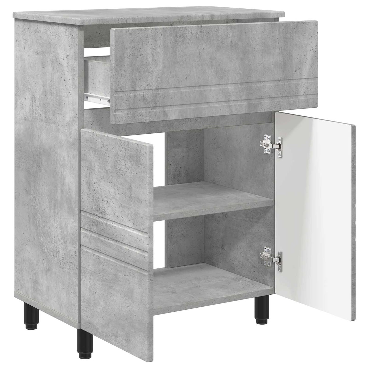 vidaXL Bathroom Vanity Unit Concrete Grey 60 x 35 x 80 cm