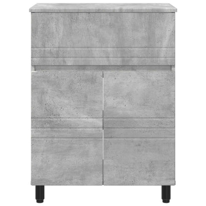 vidaXL Bathroom Vanity Unit Concrete Grey 60 x 35 x 80 cm