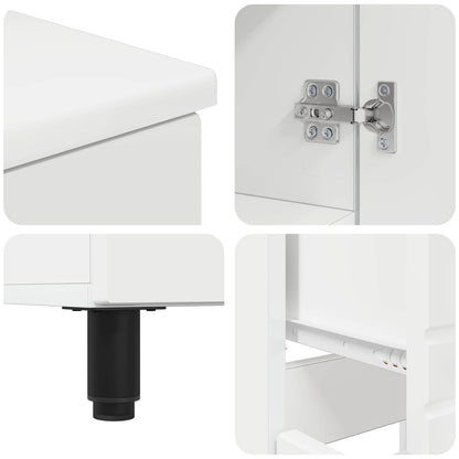vidaXL Bathroom Vanity Unit High Gloss White 60 x 35 x 80 cm