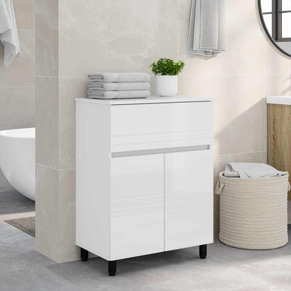 vidaXL Bathroom Vanity Unit High Gloss White 60 x 35 x 80 cm