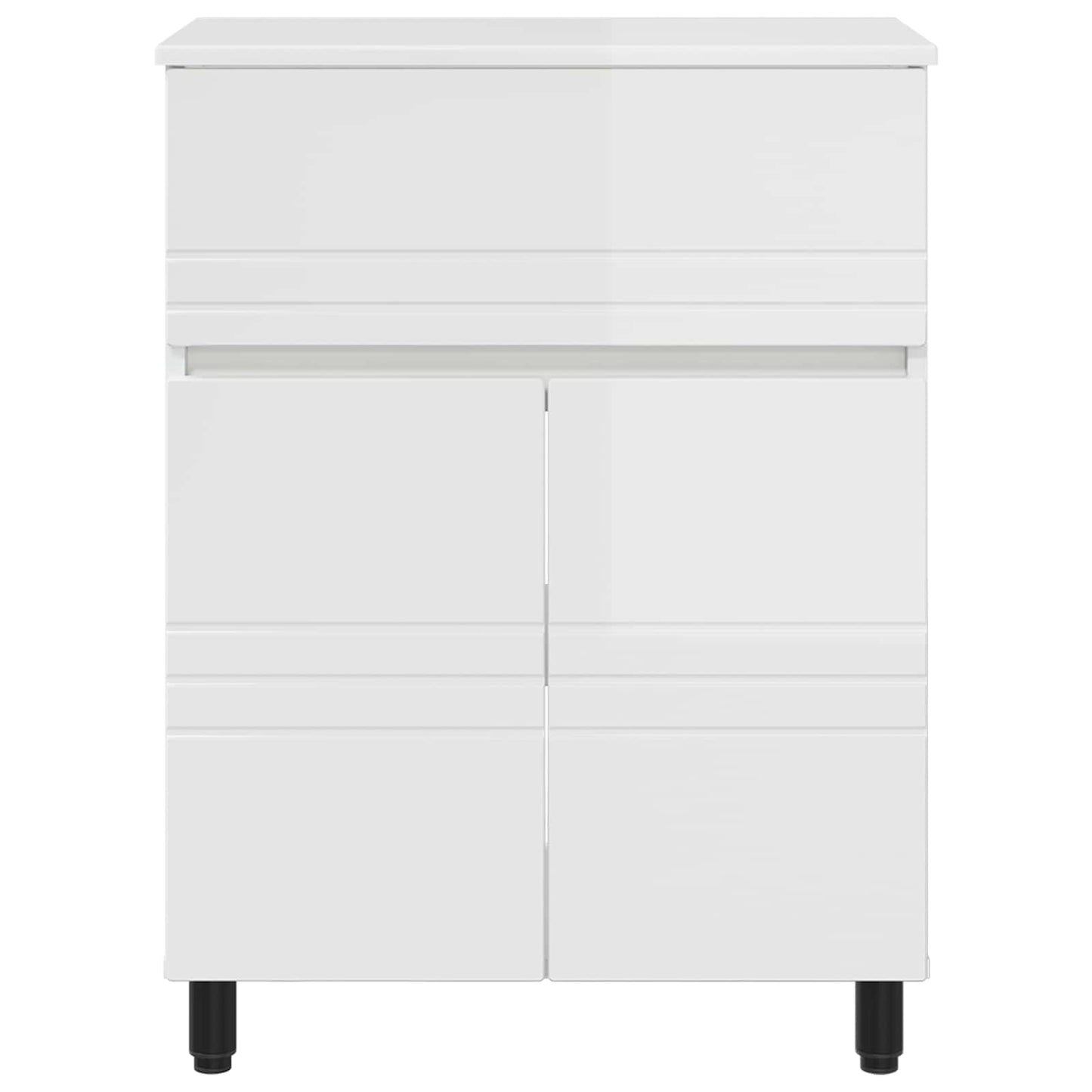 vidaXL Bathroom Vanity Unit High Gloss White 60 x 35 x 80 cm