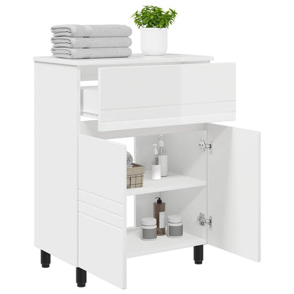 vidaXL Bathroom Vanity Unit High Gloss White 60 x 35 x 80 cm