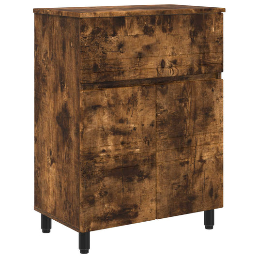vidaXL Bathroom Vanity Unit Smoked Oak 60 x 35 x 80 cm Engineered Wood