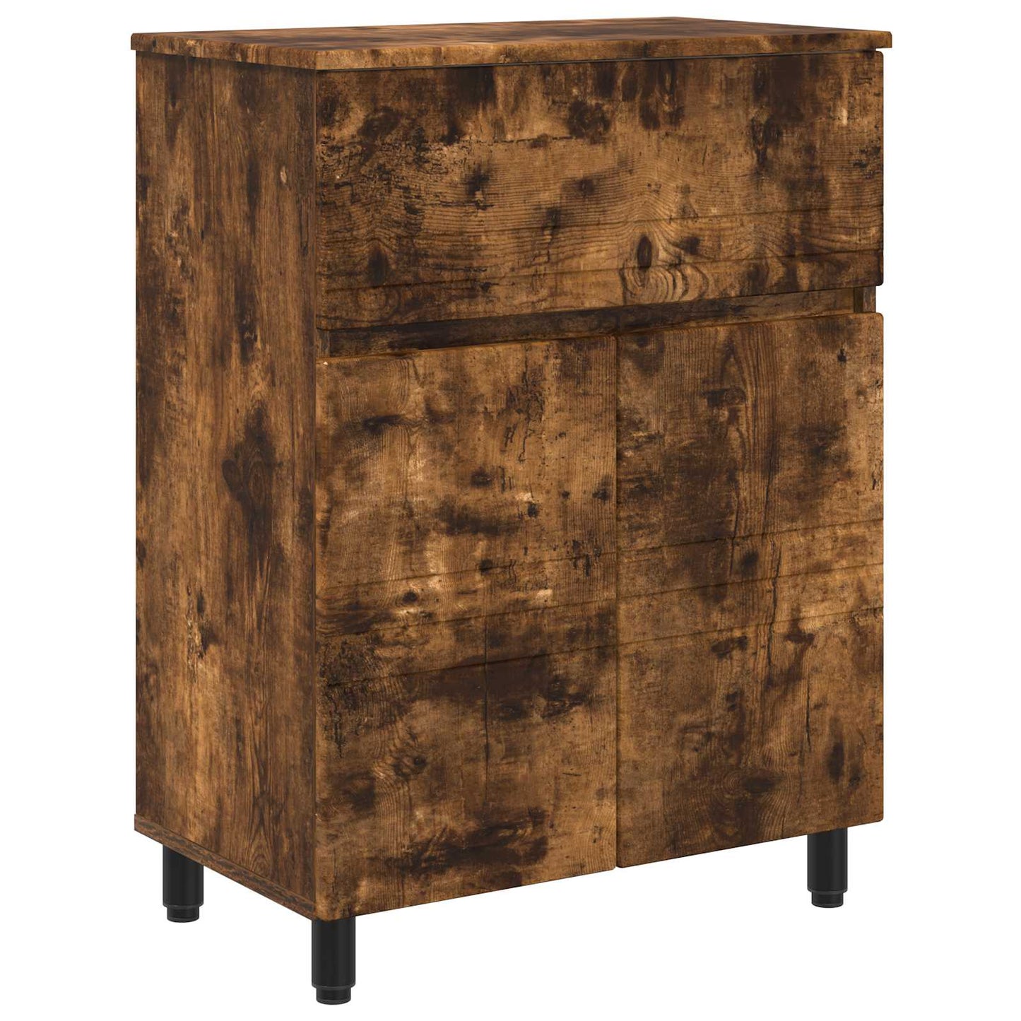 vidaXL Bathroom Vanity Unit Smoked Oak 60 x 35 x 80 cm Engineered Wood