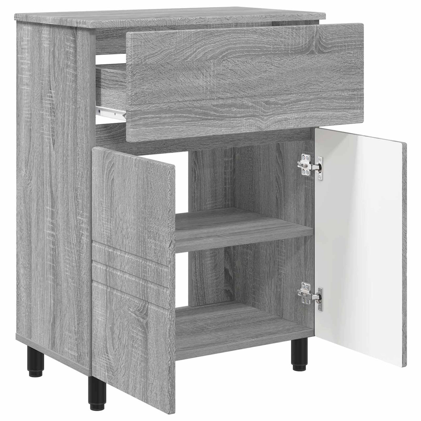 vidaXL Bathroom Vanity Unit Grey Sonoma 60 x 35 x 80 cm