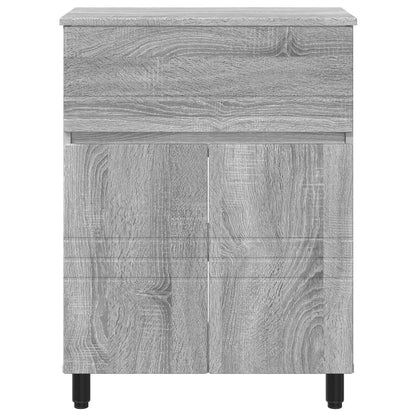 vidaXL Bathroom Vanity Unit Grey Sonoma 60 x 35 x 80 cm
