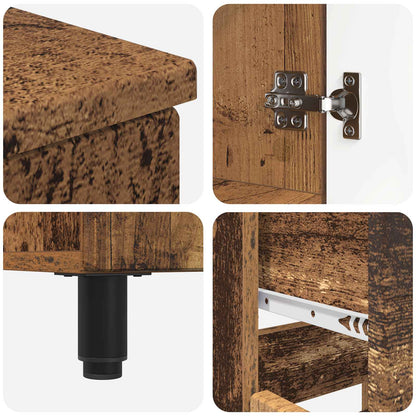 vidaXL Bathroom Vanity Unit Old Wood 60 x 35 x 80 cm Engineered Wood
