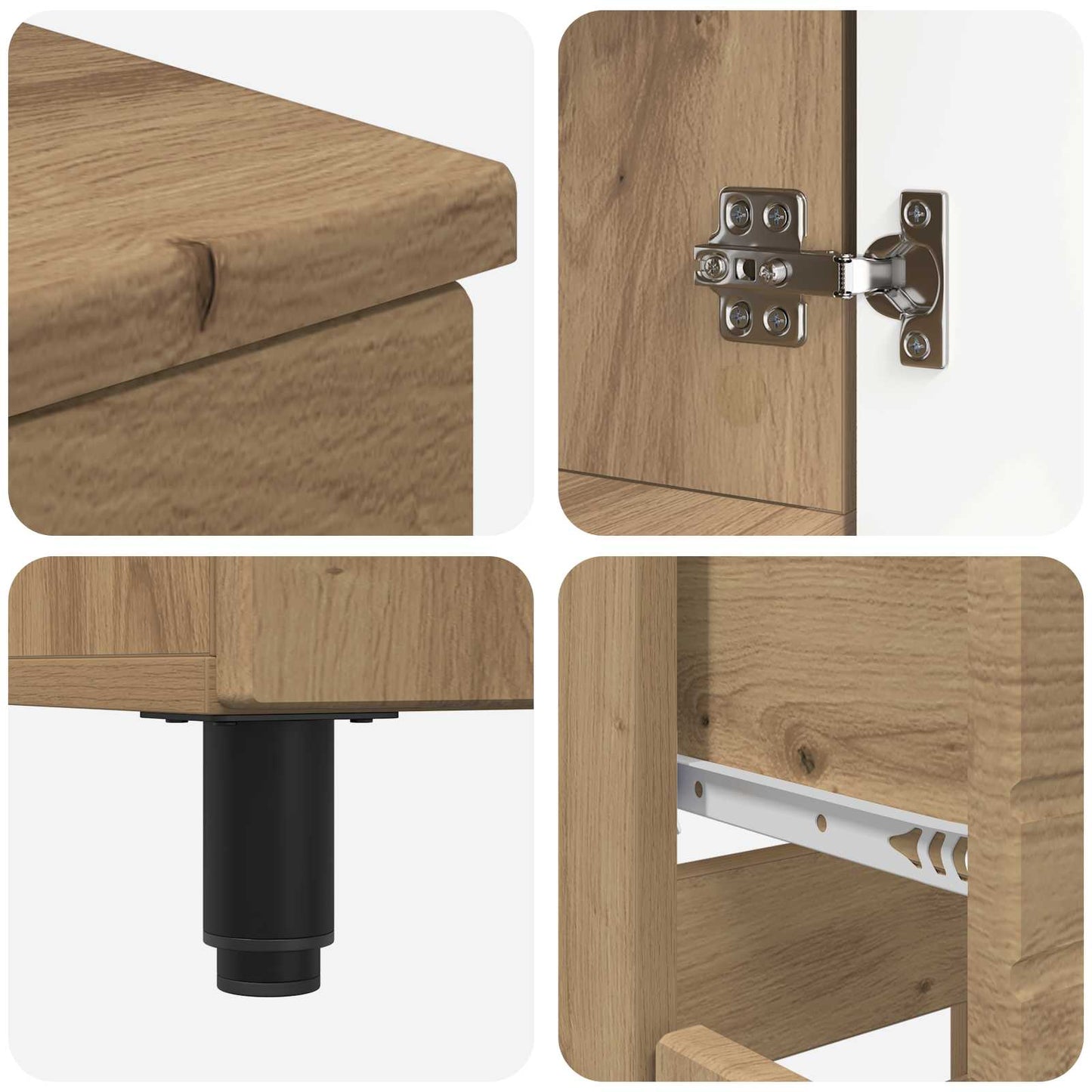 vidaXL Bathroom Vanity Unit Artisan Oak 60 x 35 x 80 cm