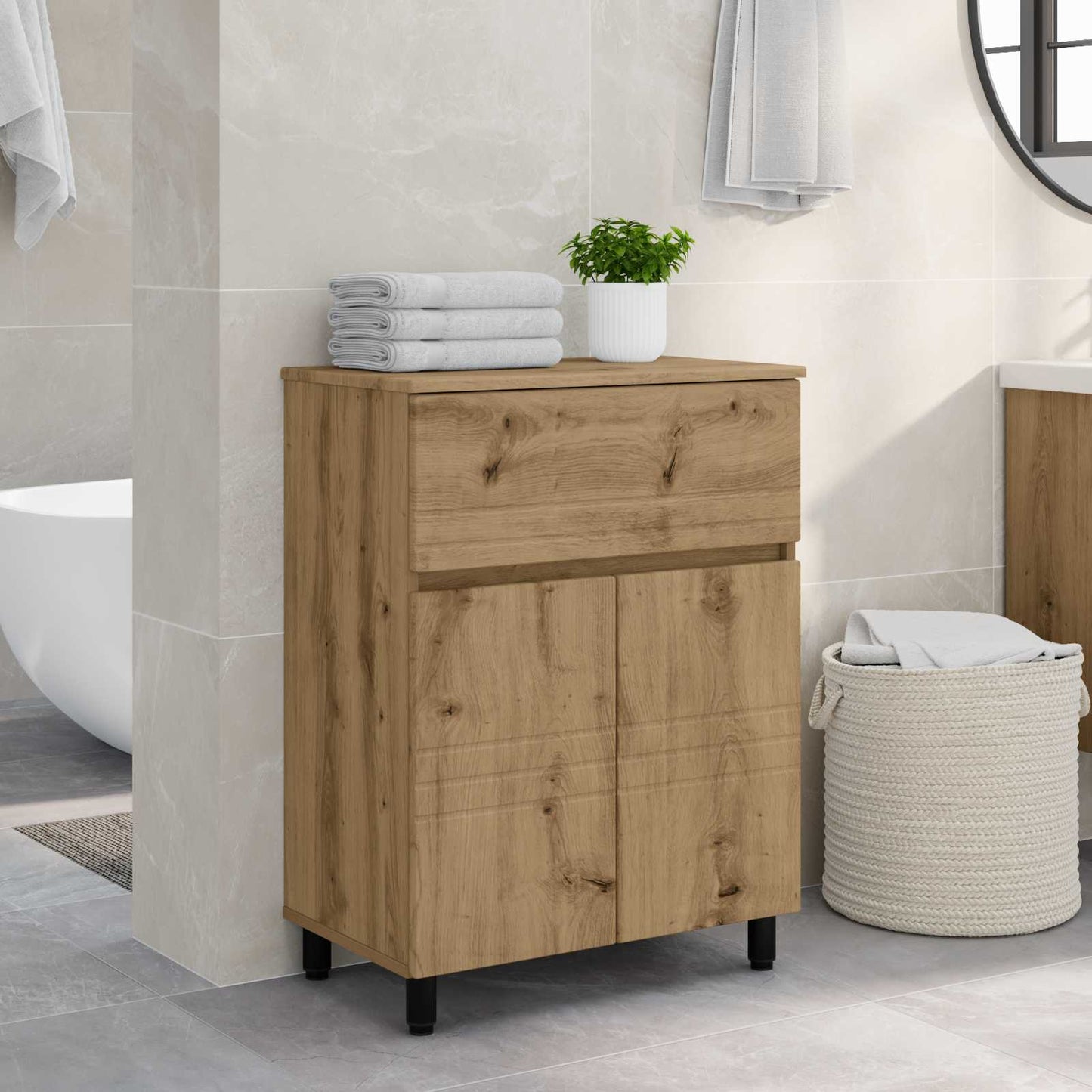 vidaXL Bathroom Vanity Unit Artisan Oak 60 x 35 x 80 cm