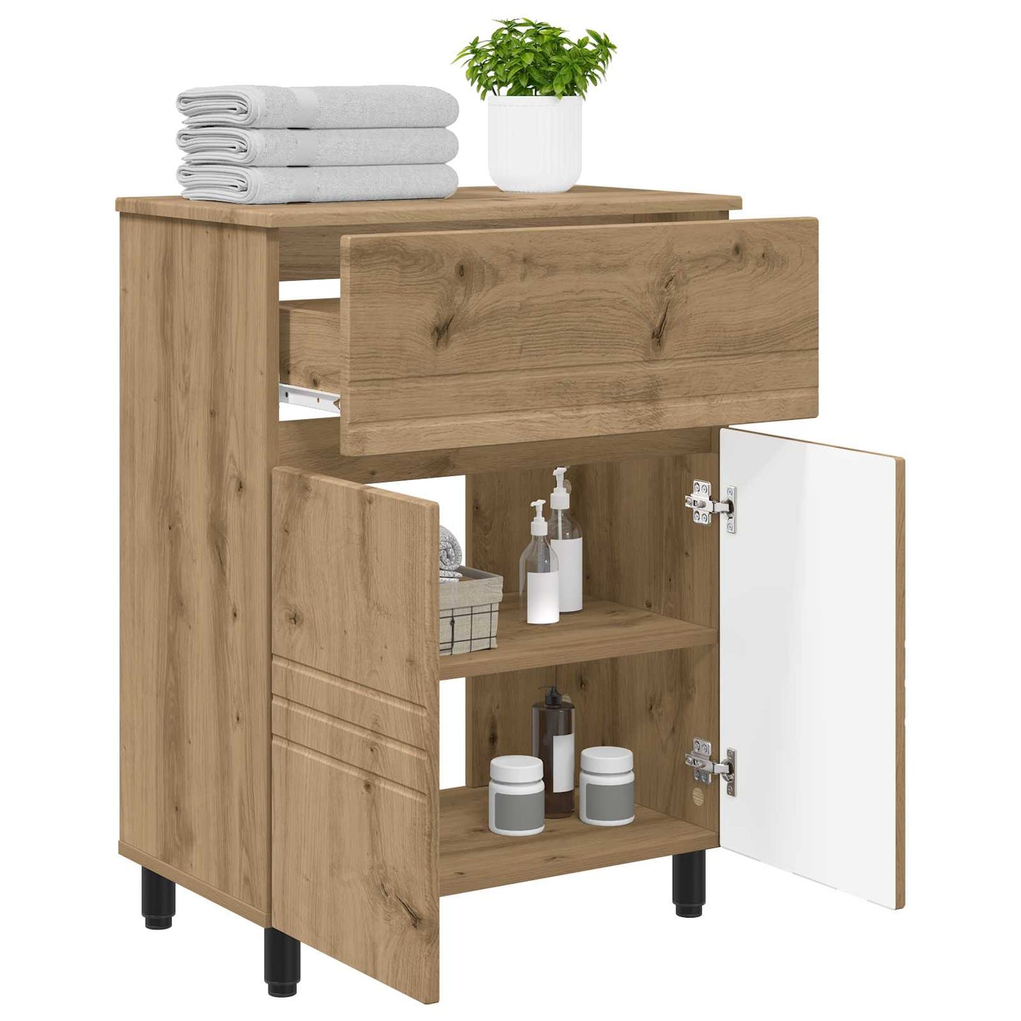 vidaXL Bathroom Vanity Unit Artisan Oak 60 x 35 x 80 cm