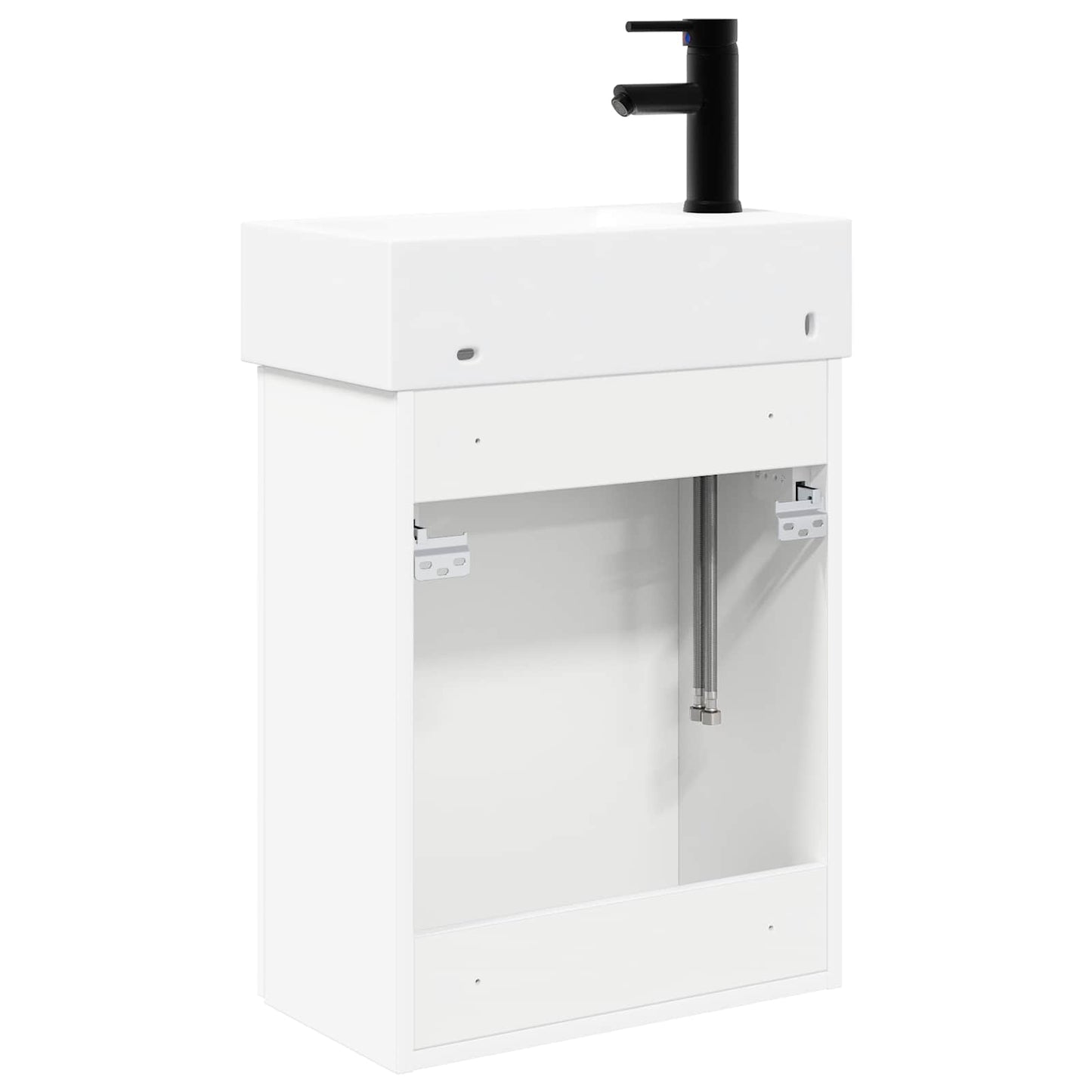 vidaXL Bathroom Vanity Unit with Tap White 45.5 x 22.5 x 84 cm