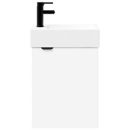 vidaXL Bathroom Vanity Unit with Tap White 45.5 x 22.5 x 84 cm