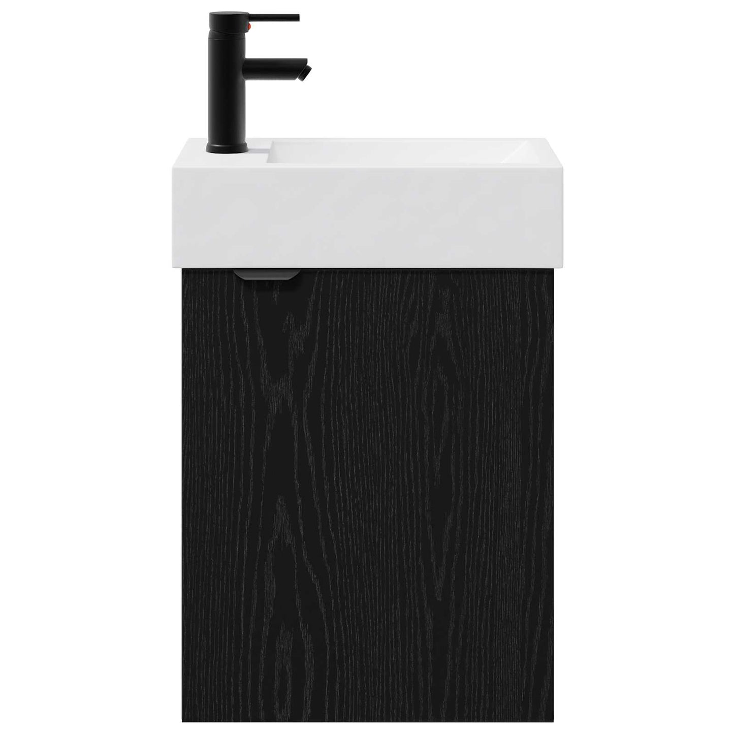 vidaXL Bathroom Vanity Unit with Tap Black Oak 45.5 x 22.5 x 84 cm