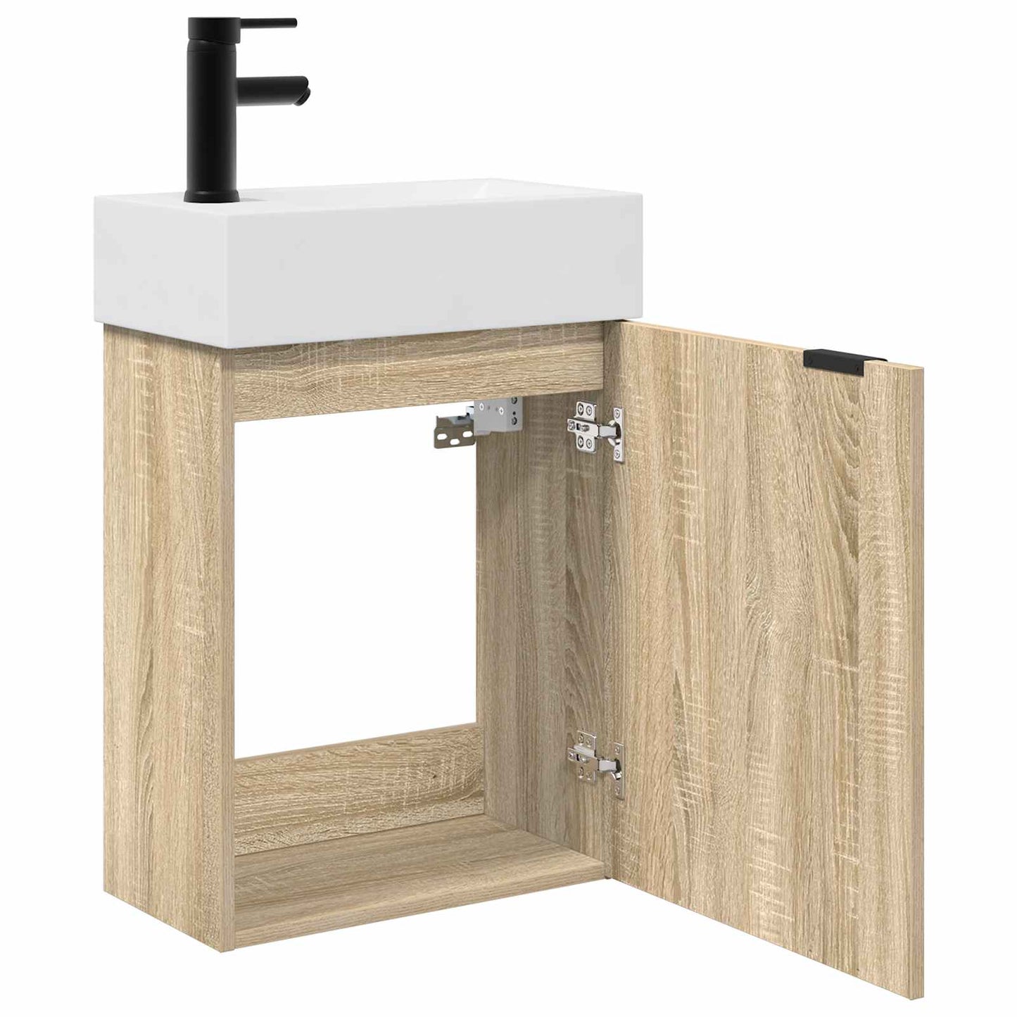 vidaXL Bathroom Vanity Unit with Tap Sonoma Oak 45.5 x 22.5 x 84 cm