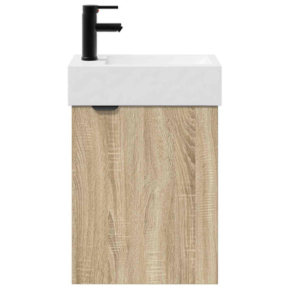vidaXL Bathroom Vanity Unit with Tap Sonoma Oak 45.5 x 22.5 x 84 cm
