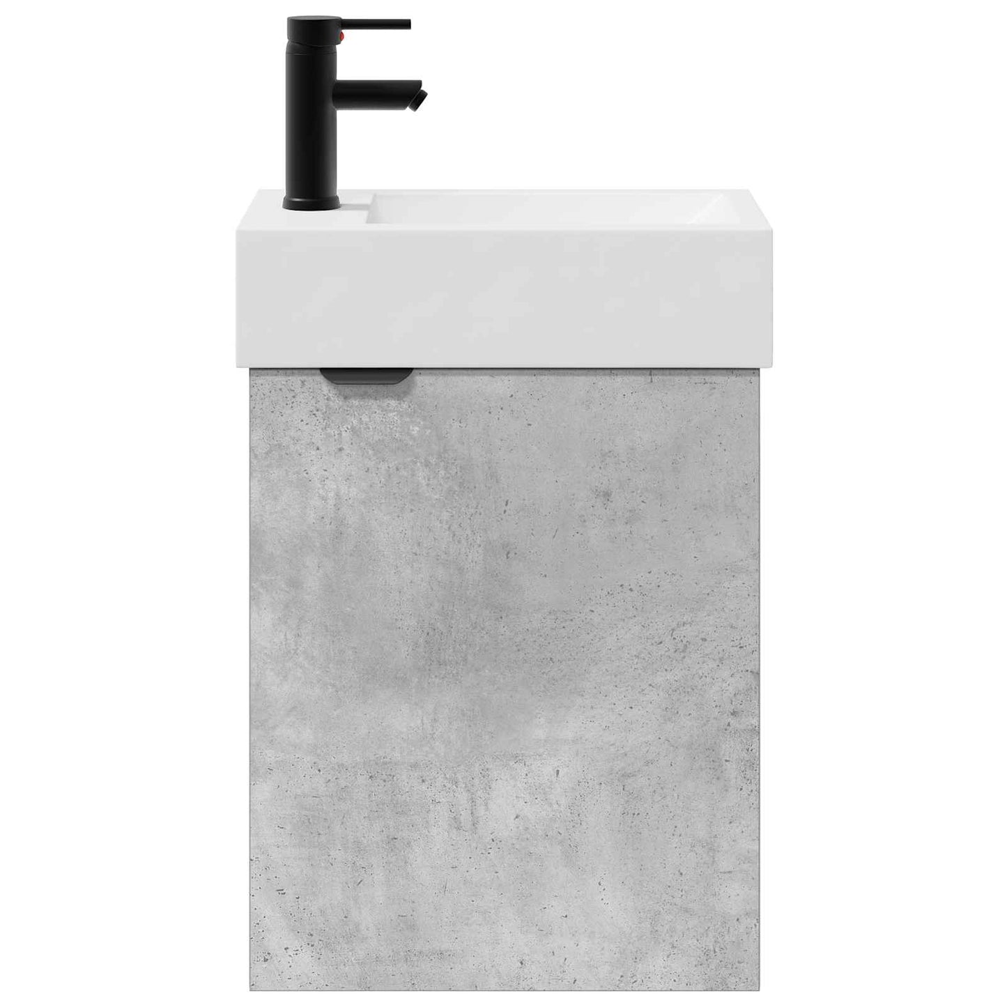 vidaXL Bathroom Vanity Unit with Tap Concrete Grey 45.5 x 22.5 x 84 cm
