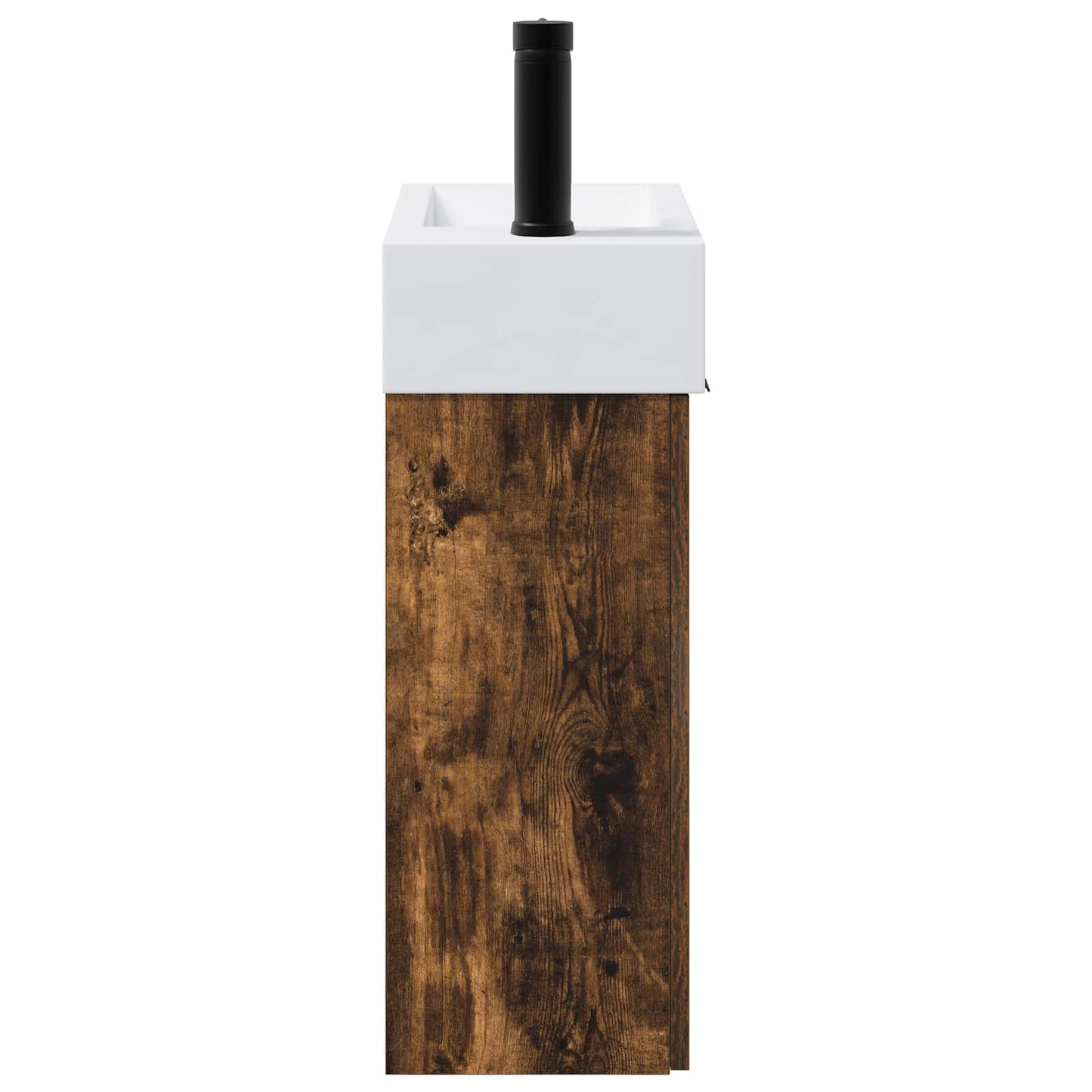 vidaXL Bathroom Vanity Unit with Tap Smoked Oak 45.5 x 22.5 x 84 cm