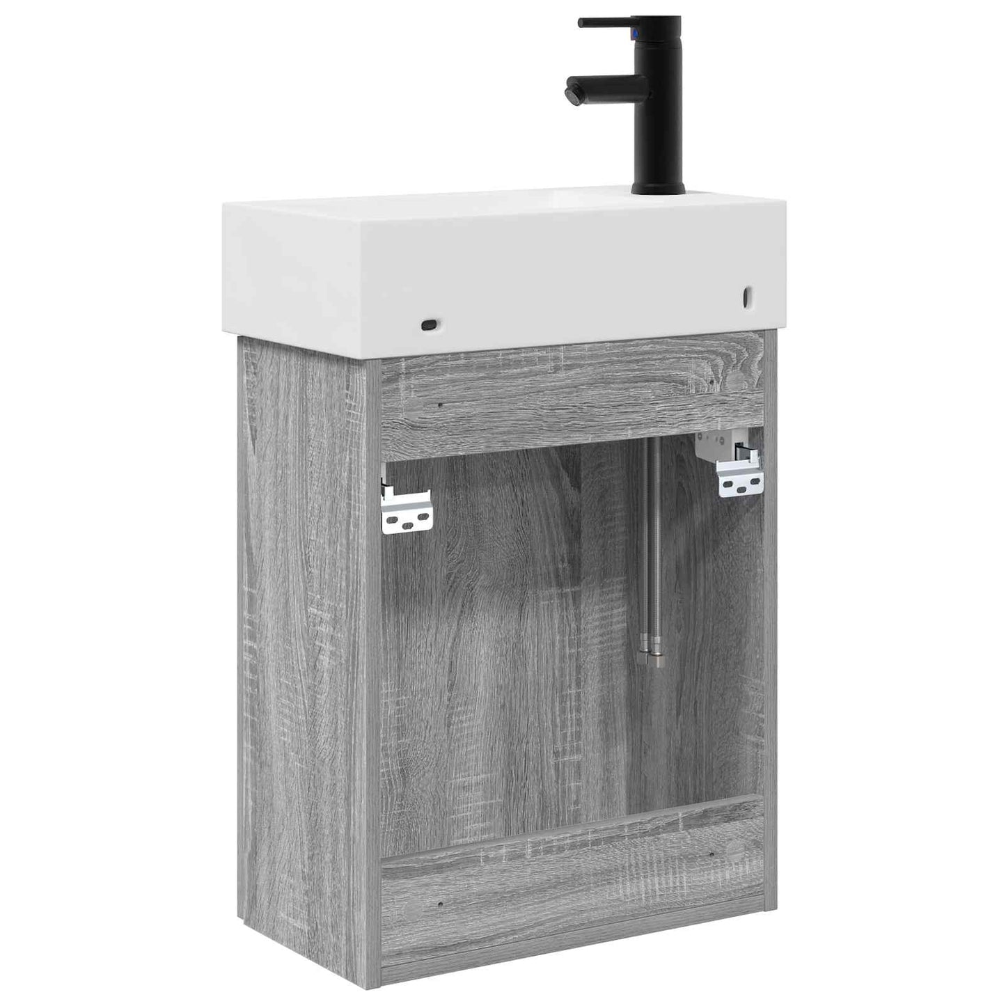 vidaXL Bathroom Vanity Unit with Tap Grey Sonoma 45.5 x 22.5 x 84 cm