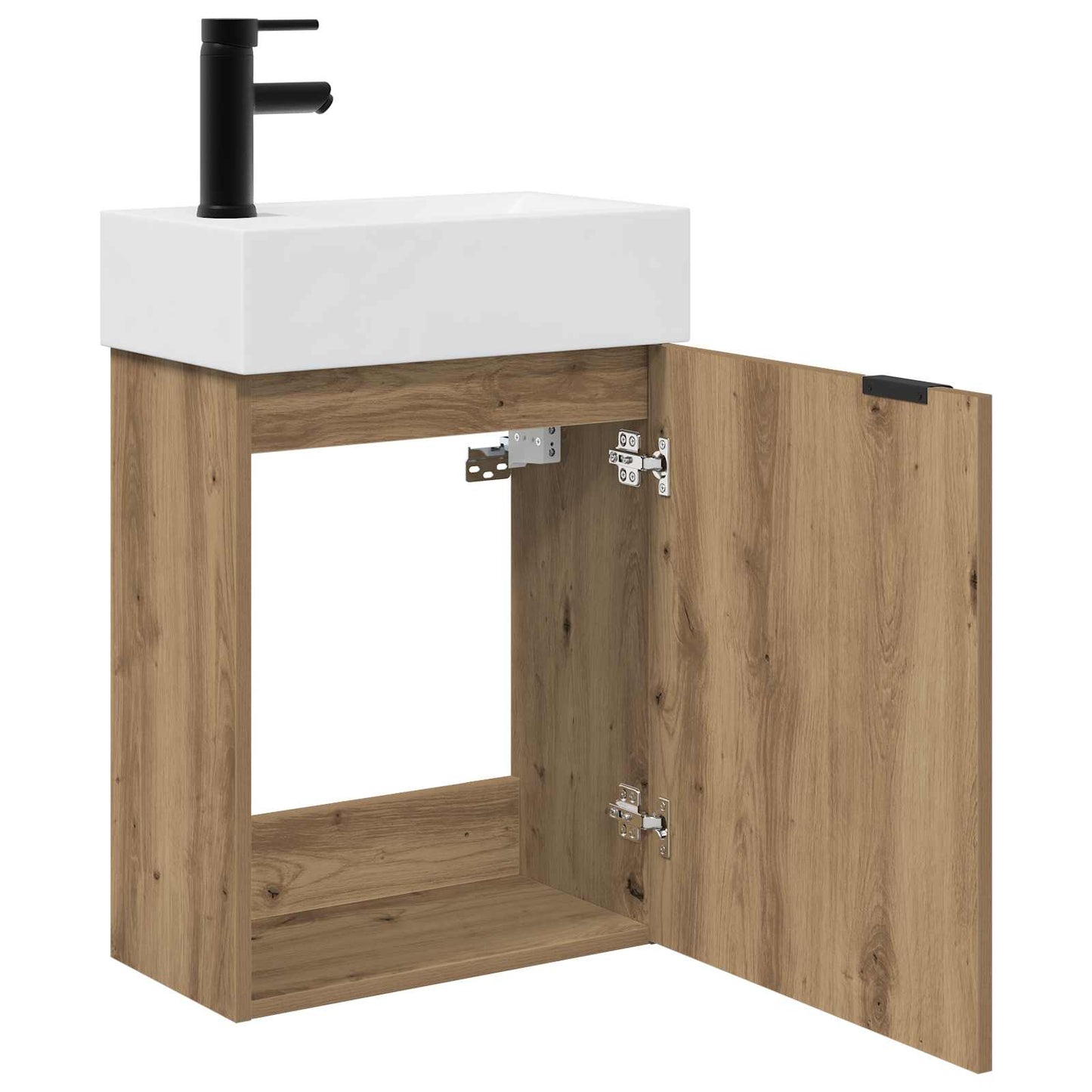 vidaXL Bathroom Vanity Unit with Tap Artisan Oak 45.5 x 22.5 x 84 cm