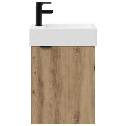 vidaXL Bathroom Vanity Unit with Tap Artisan Oak 45.5 x 22.5 x 84 cm