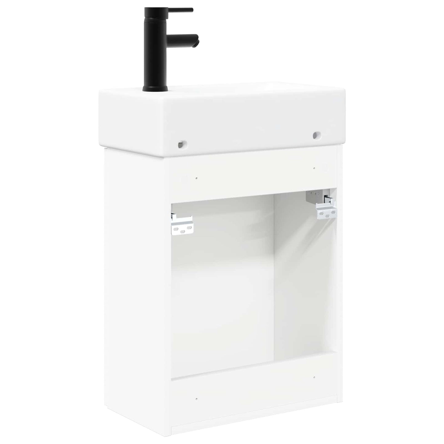 vidaXL Bathroom Vanity Unit with Tap White 45.5 x 22.5 x 84 cm