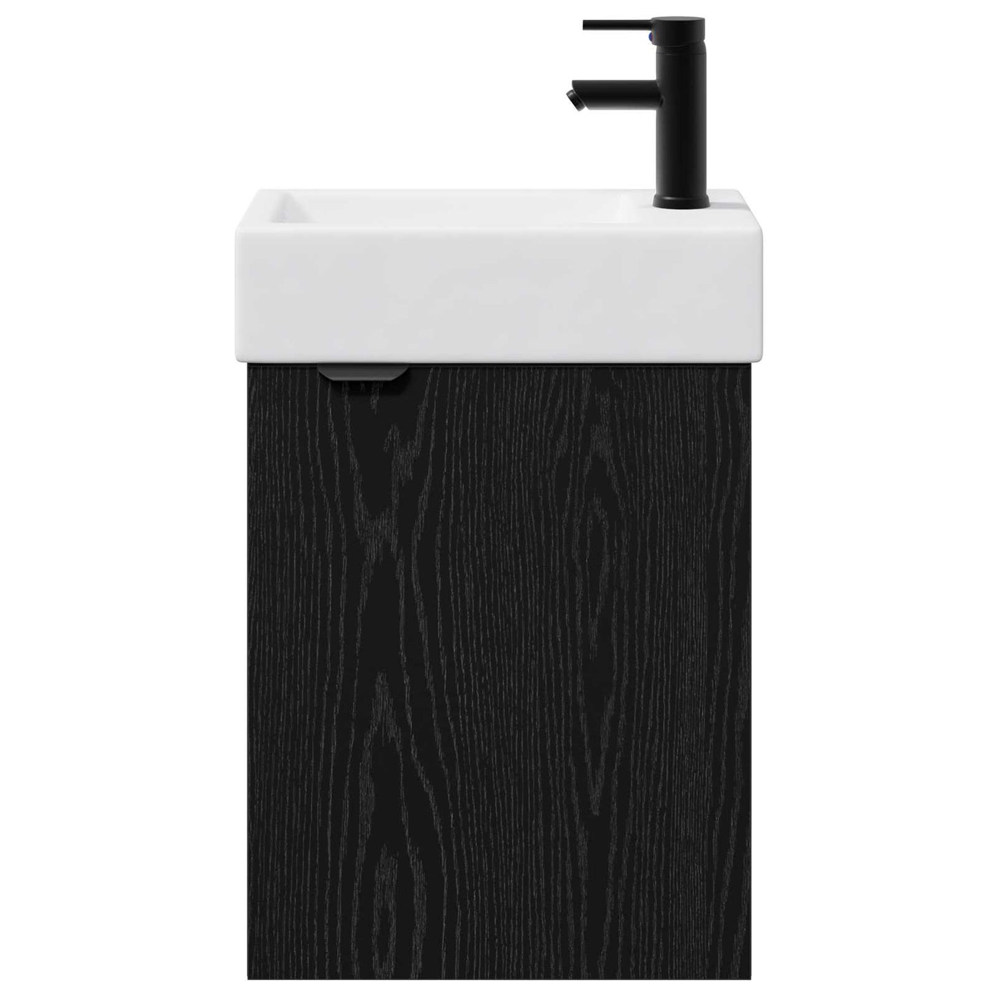 vidaXL Bathroom Vanity Unit with Tap Black Oak 45.5 x 22.5 x 84 cm