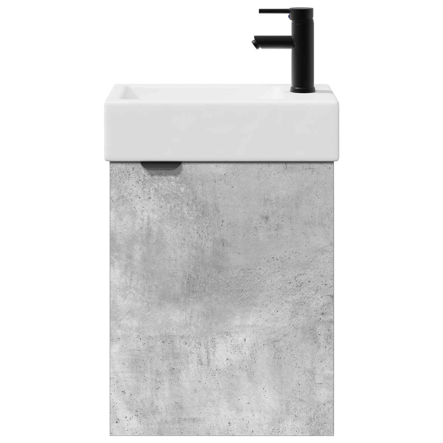 vidaXL Bathroom Vanity Unit with Tap Concrete Grey 45.5 x 22.5 x 84 cm