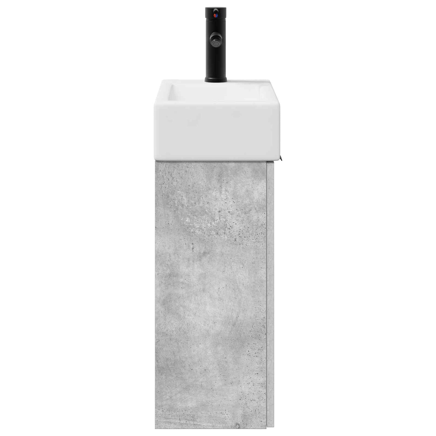 vidaXL Bathroom Vanity Unit with Tap Concrete Grey 45.5 x 22.5 x 84 cm