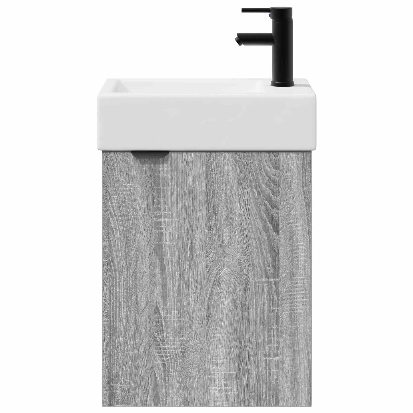 vidaXL Bathroom Vanity Unit with Tap Grey Sonoma 45.5 x 22.5 x 84 cm