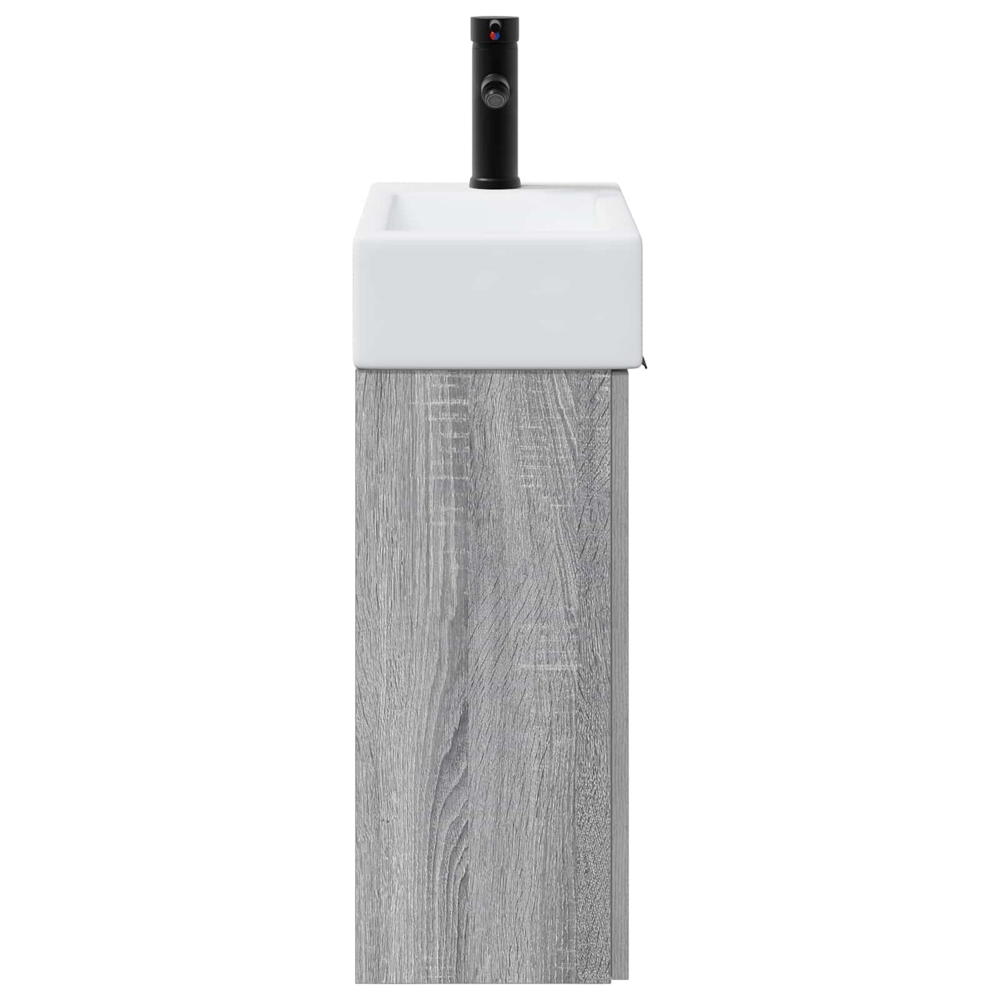 vidaXL Bathroom Vanity Unit with Tap Grey Sonoma 45.5 x 22.5 x 84 cm