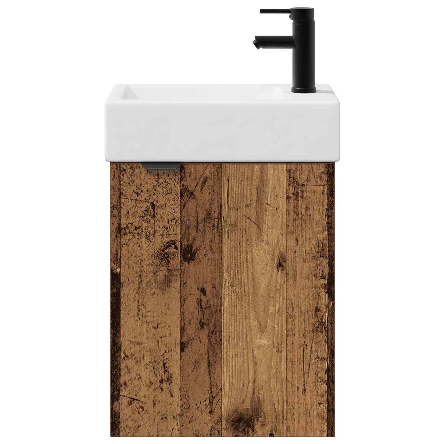 vidaXL Bathroom Vanity Unit with Tap Old Wood 45.5 x 22.5 x 84 cm