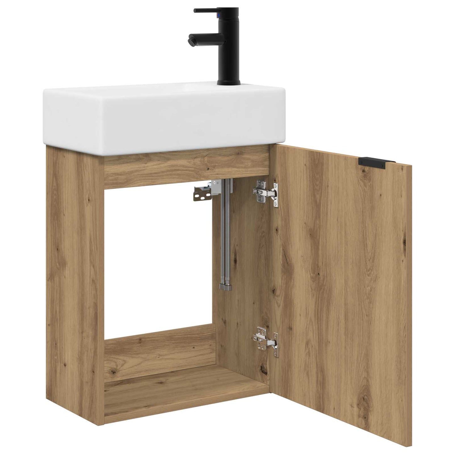 vidaXL Bathroom Vanity Unit with Tap Artisan Oak 45.5 x 22.5 x 84 cm