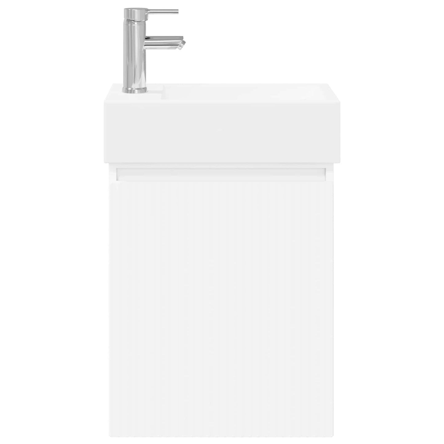 vidaXL Bathroom Vanity Unit with Tap White 45.5 x 22.5 x 84 cm