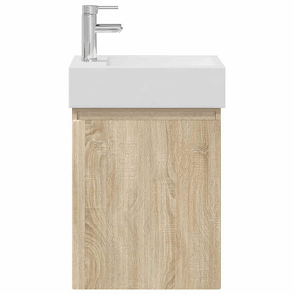 vidaXL Bathroom Vanity Unit with Tap Sonoma Oak 45.5 x 22.5 x 84 cm