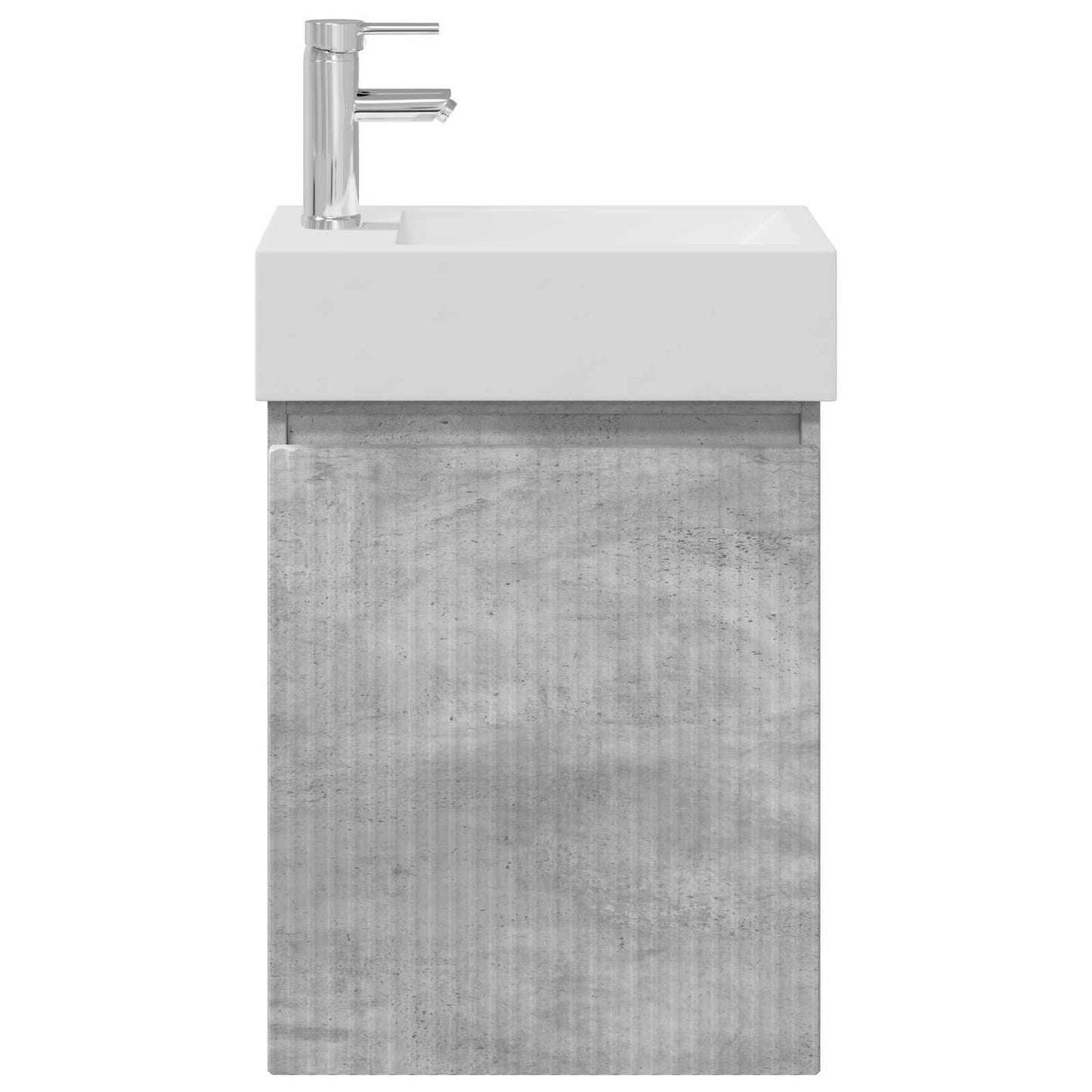 vidaXL Bathroom Vanity Unit with Tap Concrete Grey 45.5 x 22.5 x 84 cm