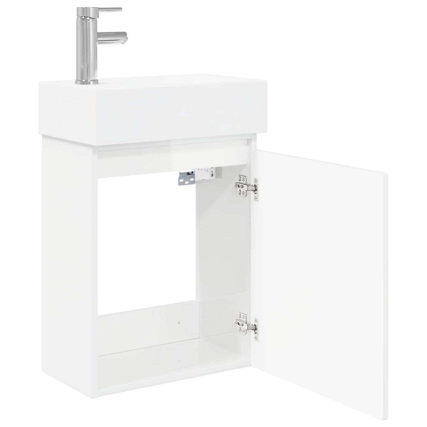 vidaXL Bathroom Vanity Unit with Tap High Gloss White
