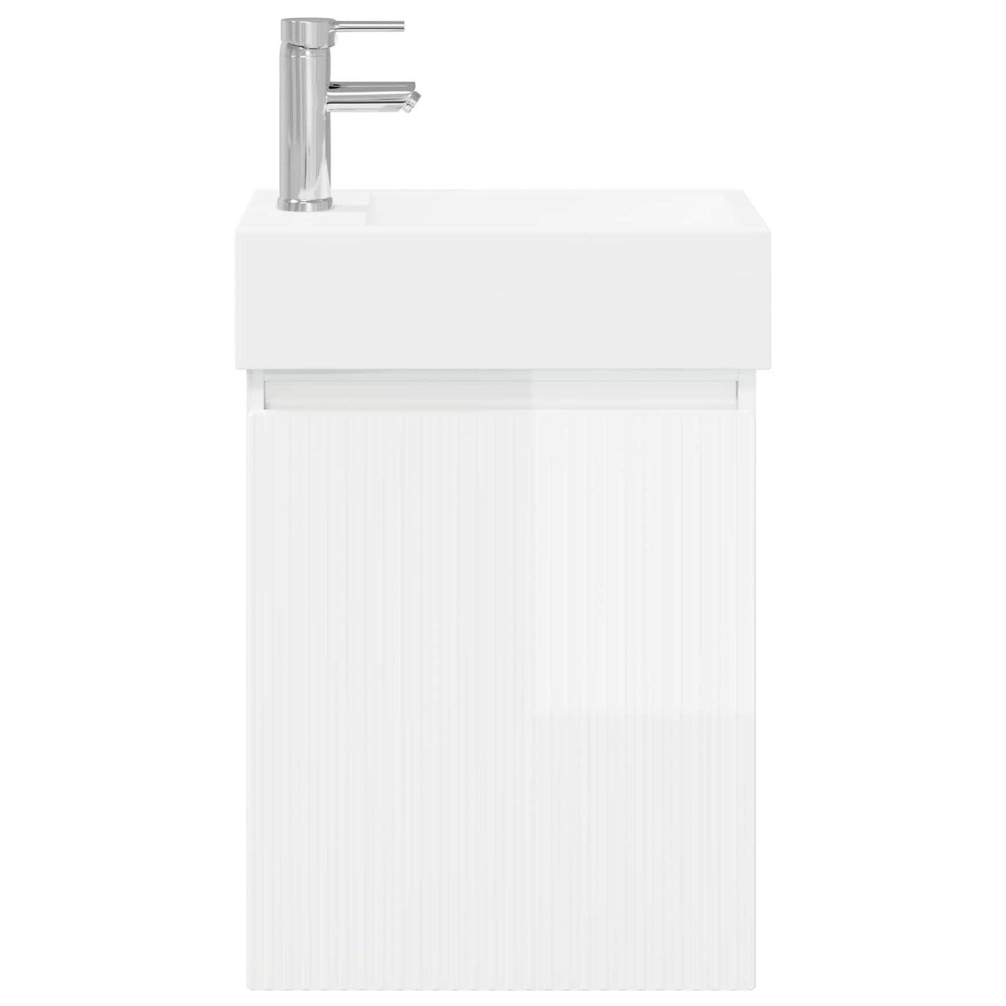 vidaXL Bathroom Vanity Unit with Tap High Gloss White